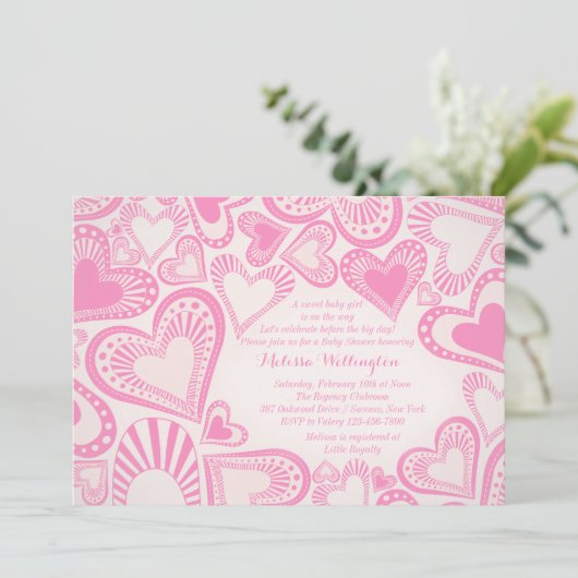 Herzmontage - Einladung (Stehend Vorderseite)