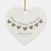 Herzmuh und Papa zum Hochzeitstag Keramik Ornament (Hinten)