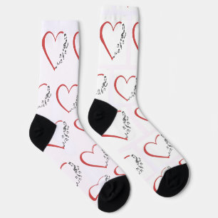 Herzmusik Benutzerdefinierte Nachhaltige Premium-C Socken