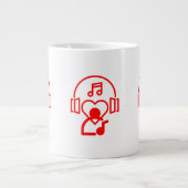 Herzmusik Jumbo-Tasse (Vorderseite)