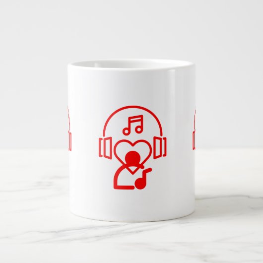 Herzmusik Jumbo-Tasse (Vorderseite)
