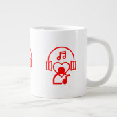 Herzmusik Jumbo-Tasse (Rechts)