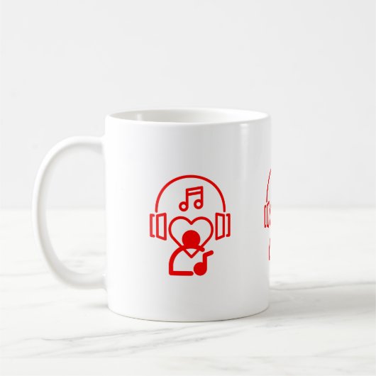 Herzmusik Kaffeetasse (Links)