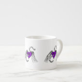 Herzmusik Lila Espressotasse (Vorderseite Rechts)