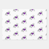 Herzmusik Lila Geschenkpapier Set (Vorderseite 3)