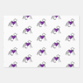 Herzmusik Lila Geschenkpapier Set (Vorderseite 2)