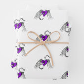 Herzmusik Lila Geschenkpapier Set (Beispiel)