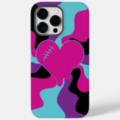 Herzmuskel - rosa, Lila, blau und schwarz Case-Mate iPhone Hülle (Rückseite)