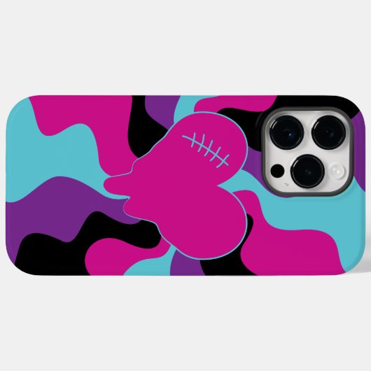 Herzmuskel - rosa, Lila, blau und schwarz Case-Mate iPhone Hülle (Rückseite (Horizontal))