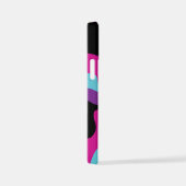 Herzmuskel - rosa, Lila, blau und schwarz iPhone Hülle (Rechte Seite)