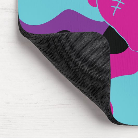 Herzmuskel - rosa, Lila, blau und schwarz Mousepad (Ecke)