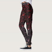 Herzmuster 01.Red.Pink.b Schwarz BG2 Leggings (Links)