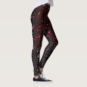 Herzmuster 01.Red.Pink.b Schwarz BG2 Leggings (Rechts)