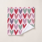 Herzmuster 1 badhandtuch set (Waschlappen)