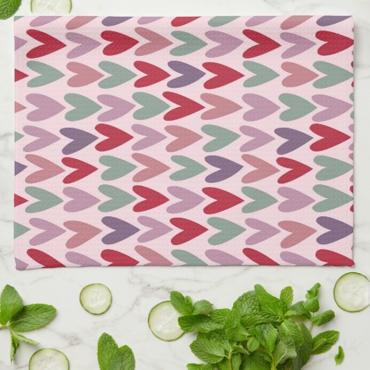 Herzmuster 1 geschirrtuch (Gefaltet)