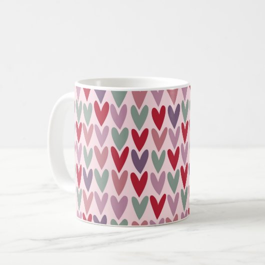 Herzmuster 1 kaffeetasse (Vorderseite Links)