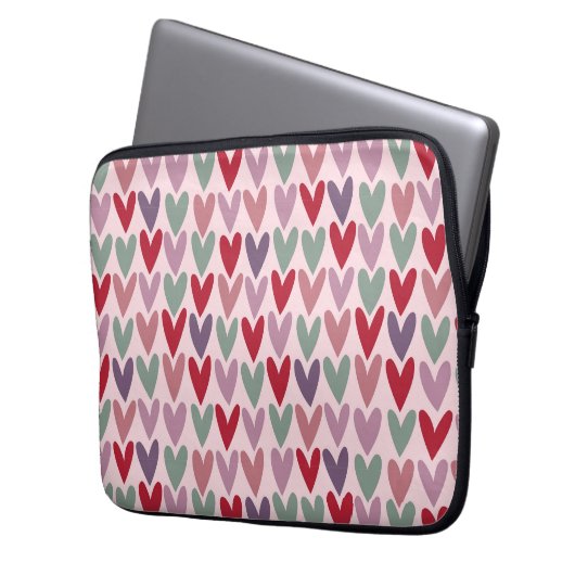 Herzmuster 1 laptopschutzhülle (Vorderseite Links)