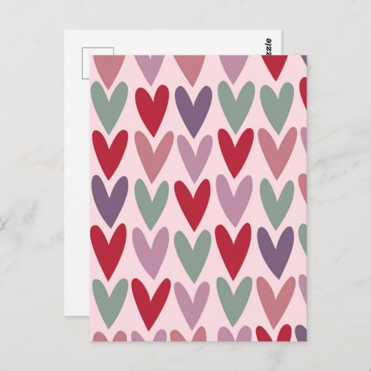 Herzmuster 1 postkarte (Vorne/Hinten)