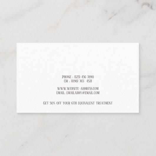 Herzmuster 6. Ernennung Personalisiert Treuekarte (Rückseite)