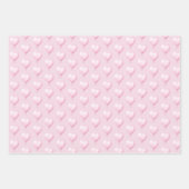 Herzmuster am Valentinstag hell rosa Geschenkpapier Set (Vorderseite)