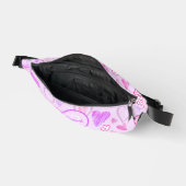 Herzmuster auf pastellviolettem initialen Monogram Bauchtasche (Offen)