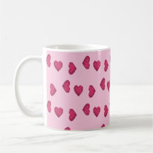 Herzmuster aus rosa Kristallen