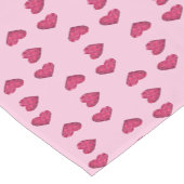 Herzmuster aus rosa Kristallen Kurzer Tischläufer (Ecke)