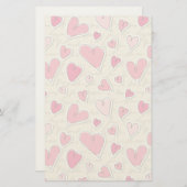 Herzmuster Briefpapier (Vorne/Hinten)
