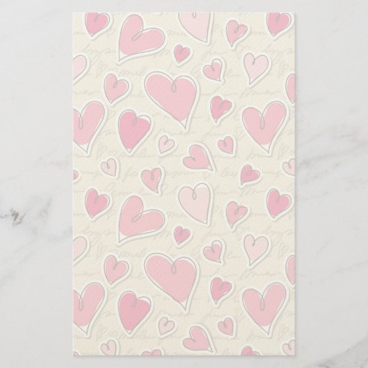 Herzmuster Briefpapier (Vorderseite)