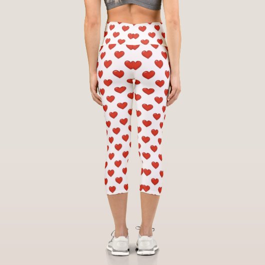 Herzmuster Capri Leggings (Rückseite)