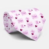 Herzmuster der Block-Liebe2 Krawatte (Gerollt)