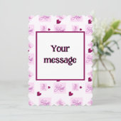 Herzmuster der Block-Liebe Feiertagskarte (Stehend Vorderseite)