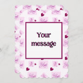 Herzmuster der Block-Liebe Feiertagskarte (Vorne/Hinten)