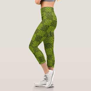 Herzmuster der Tafel in Kalkgrün Capri Leggings