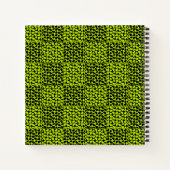 Herzmuster der Tafel in Kalkgrün Notizblock (Rückseite)