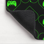 Herzmuster des Green Video Game Controllers Mousepad (Ecke)