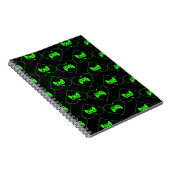 Herzmuster des Green Video Game Controllers Notizblock (Rechte Seite)
