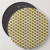 Herzmuster-Edelstein-Knopf Button (Vorne & Hinten)