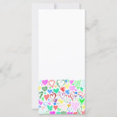 Herzmuster, farbenfrohe Herzen, Herzmuster (Rückseite)