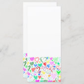 Herzmuster, farbenfrohe Herzen, Herzmuster (Vorne/Hinten)