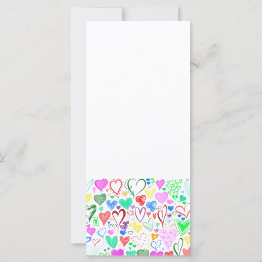 Herzmuster, farbenfrohe Herzen, Herzmuster (Vorderseite)