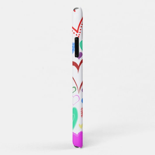 Herzmuster, farbenfrohe Herzen, Herzmuster Case-Mate iPhone Hülle (Hinten/Rechts)