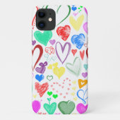 Herzmuster, farbenfrohe Herzen, Herzmuster Case-Mate iPhone Hülle (Rückseite)