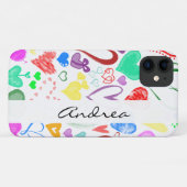 Herzmuster, farbenfrohe Herzen, Ihr Name Case-Mate iPhone Hülle (Rückseite (Horizontal))