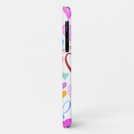Herzmuster, farbenfrohe Herzen, Ihr Name Case-Mate iPhone Hülle (Hinten/Links)