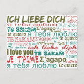 Herzmuster, farbenfrohe Herzen, Liebe Postkarte (Vorderseite)