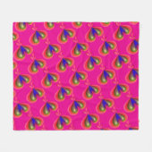 Herzmuster Fleecedecke (Vorderseite (Horizontal))