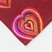 Herzmuster Fleecedecke (Ecke)