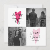Herzmuster Foto Collage Valentine's Day Card (Vorderseite)