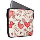 Herzmuster für den Valentinstag Laptopschutzhülle (Vorne Rechts)